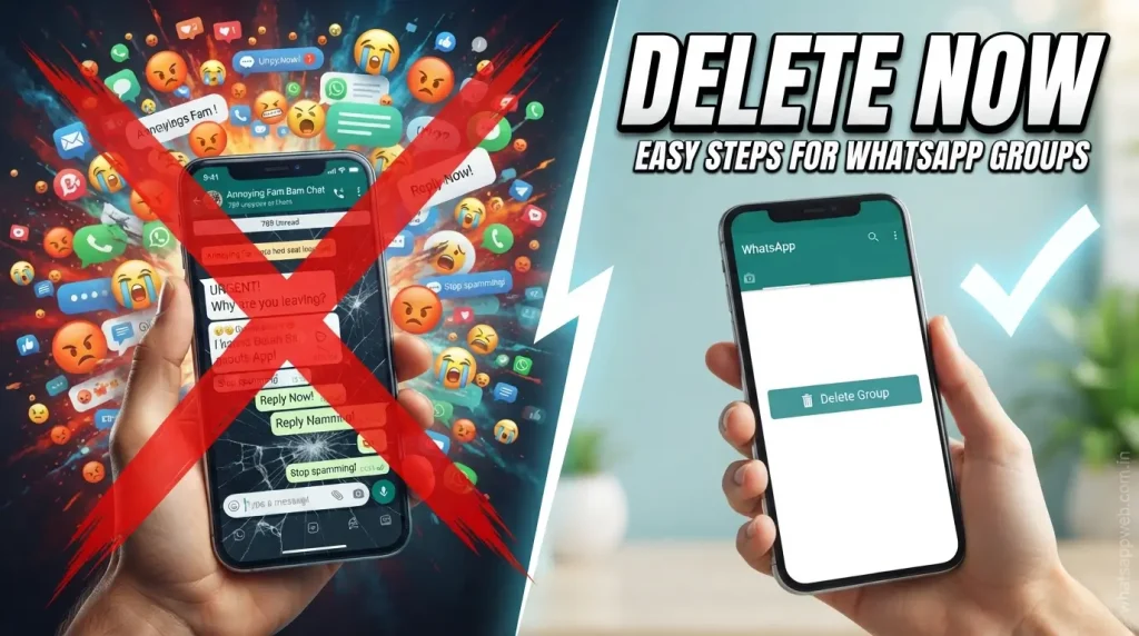 how to delete whatsapp group
